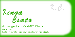 kinga csato business card