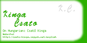 kinga csato business card